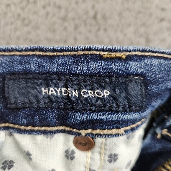 Lucky Brand Hayden Jeans Womens 8/29 Blue Slimming Skinny Fit Crop Raw Hem Denim - Picture 9 of 11
